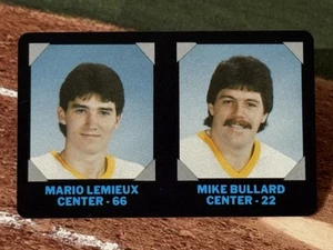 1985-86 7-Eleven Credit Cards #15 Mario Lemieux/Mike Bullard Rookie Card RC - Picture 1 of 2