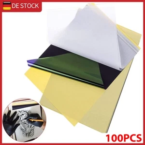 100x Tattoo Transferpapier Tattoo Stencil Papier Schablonen Übung Matrizenpapier - Bild 1 von 3