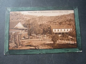 1909 - CHICO CA. - Richardson's Springs - POSTCARD - STAGE COACH - Picture 1 of 2