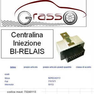 Centralina Relais Iniezione pompa Carburante FIAT Marea bravo /a punto Tempra - Bild 1 von 4