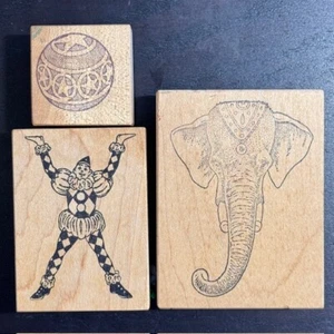 Zirkus Briefmarken Clown Elefant Ball Gummistempel 1987 & 1989 RAR - aussuchen - Bild 1 von 22