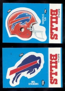 1987 Fleer Action BUFFALO BILLS Helm & Logo Aufkleber Set neuwertig - Bild 1 von 1