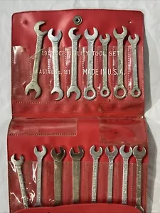 PROF Lot of x15 Midget Combination Wrench Set Made in the USA - Foto 1 di 6