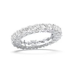 Massiver 14k Weißgold Ehering 3,07 ct zertifiziert im Labor gezüchtet Rundschliff Diamant - Bild 1 von 12