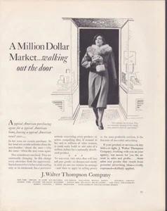 1938 Stampa Pubblicità J Walter Thompson Un milione di dollari Mercato che cammina fuori dalla porta - Foto 1 di 1