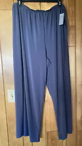 Alex Evenings Wide Leg Pants Women's Plus 3X Gray Chiffon Dressy - Picture 1 of 5