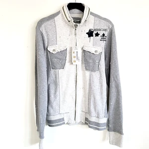 Sudadera Suéter Chaqueta para Hombre Hormigón Gris Hormigón Completa con Cremallera Talla S Nueva con Etiquetas - Imagen 1 de 9