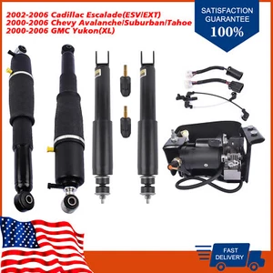 Front + Rear Air Suspension Shock Compressor Pump Kit Set 5pc for Tahoe Yukon - Picture 1 of 8