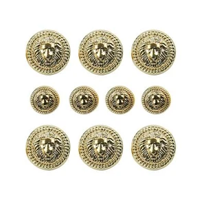 , 30 Pieces Gold Vintage Antique Metal Blazer Button Lion Head Buttons for Suits - Picture 1 of 9