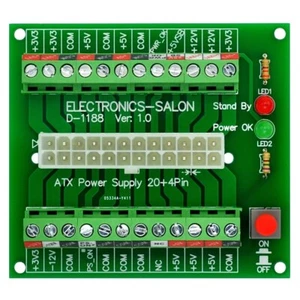 ELECTRONICS-SALON 24/20 PINES ATX DC FUENTE DE ALIMENTACIÓN MÓDULO PLACA DE RUPTURA - Imagen 1 de 5