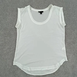 J Crew Blouse Shirt Womens Sz 4 Small Ivory White Sleeveless Top Tank Designer - Picture 1 of 10