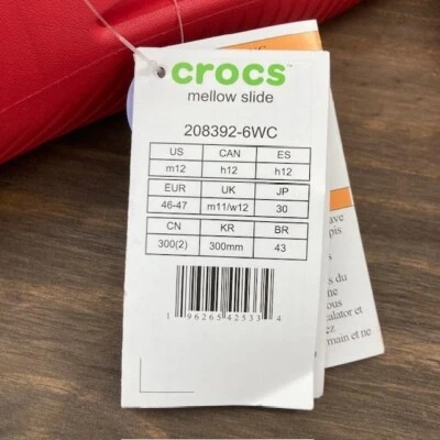 Sandalias Crocs Mellow Recovery Slides para hombre rojas universitarias sin cordones impermeables playa Foto 1 de 4