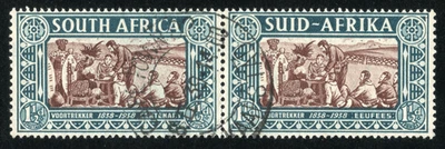Sudáfrica 1938 semipostal Scott# B7, SG 78, usado, tratado de firma Foto 1 de 2