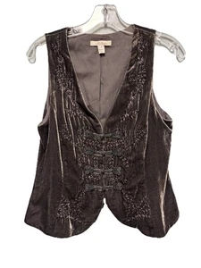 Vintage Intuitions Samt bestickt Perlen Weste Gr. 8 sehr hübsch! Boho Classic - Bild 1 von 10