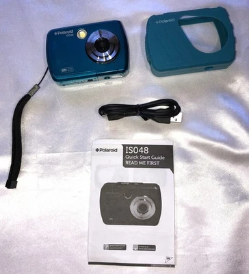 Camera Polaroid IS048 16mp Compact Digital Strap Case Cable Manual Memory Card - Image 1 of 4
