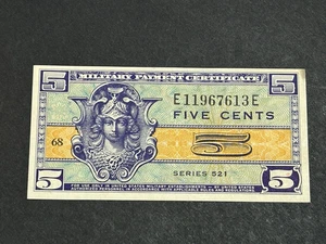 5 Cents Military Payment Certificate Series 521 LOW Shipping!!! - Picture 1 of 2