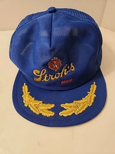 Vintage Stroh’s Beer Snapback Trucker Hat Cap Made In USA  - Photo 1/7
