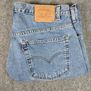 Levis 560 Denim Shorts Loose Fit Light Wash Mens Size 40 2001 Vintage - Picture 1 of 11
