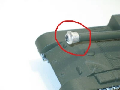 SOLIDO, 1 bouche a feu METAL BRUT embout canon char automoteur militaire (R126) - Photo 1/3