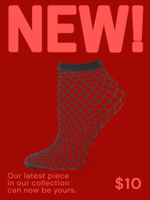 Новый с Ярлыками Express-рыболовная сеть лодыжки носки - черный, O/S - Изображение 1 из 2