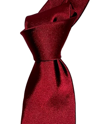 $225 Nuevo con Etiquetas Brooks Brothers Golden Fleece® 7 Pliegues VINO 3.6" Satén Seda Corbata Cuello EE. UU. Foto 1 de 4