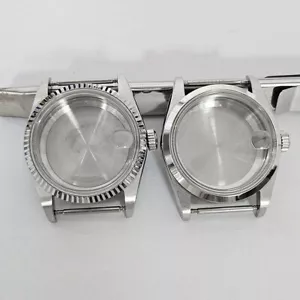 36 mm Zahn Oyster Acryl Edelstahl Uhrengehäuse für NH35/NH36/4R Uhrwerk - Bild 1 von 8