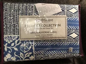 New SouthShore Fine Linens Blue Polynesian King/California Duvet Cover Set 3 PC - Picture 1 of 8