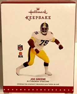 Hallmark 2015 Mean Joe Greene #75 Pittsburgh Steelers Keepsake Christmas Ornamen - Picture 1 of 1