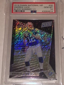 Andrew Luck 2018 Panini National VIP BLACK SHIMMER 1/1 Colts PSA 10 WOW RARE - Picture 1 of 12