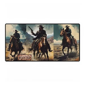 Cowboy Desk Mat, Western Style Deskpad for Office or Home, Cowgirl Mouse Pad, - Picture 1 of 13