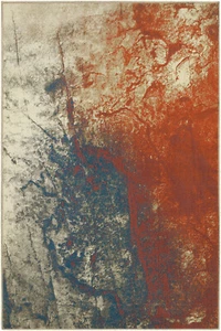 10x13 Sphinx Beige Abstract Splatter Ink Area Rug 1334E - Aprx 9' 10" x 12' 10" - Picture 1 of 2