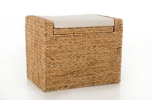 VIVANNO Hocker Sitzhocker Wasserhyazinthe MONO PLUS 57 cm breit Natur - Bild 1 von 5