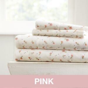 Kaycie Gray Fashion 4PC Bed Sheets set 6 Designs Deep Pocket Wrinkle Free