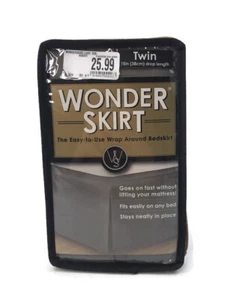 Wrap-Around Wonderskirt Twin Bed Skirt in Light Grey Wonder Skirt - Picture 1 of 10