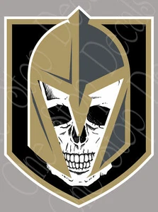 Logotipo de Golden Knights con cráneo gafas de sol calcomanía/pegatina vinilo DD-VGKL5 - Imagen 1 de 9