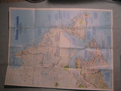 MAPA ATLÁNTICO DE CANADÁ LA FABRICACIÓN DE CANADÁ National Geographic Octubre 1993 Foto 1 de 2