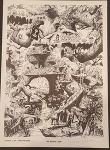 GARY HALLGREN Signed Print, NM 1980 limited / Numbered #25, Bunny Club - Picture 1 of 4