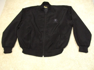 Chaqueta negra vintage Caesars Palace cremallera completa forrada grande para hombre Foto 1 de 4