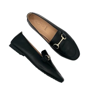 Mocasines Joie Cuero Horsebit Negro Preppy Talla 8 Clásicos Chic Minimalista Lujo - Imagen 1 de 9