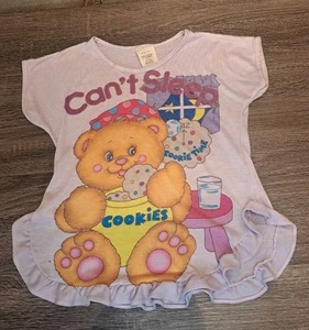Vintage Windies Child Girls Bear Pajama Sleep Nightgown Size 4 Made in U.S.A - Picture 1 of 7