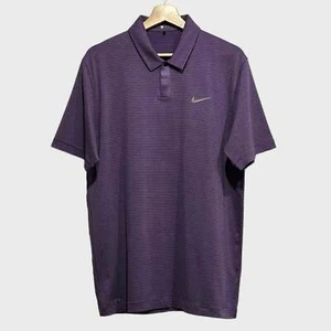 Vtg 2014 Nike Tiger Woods Custom Athlete Issued Purple Polo Golf Shirt Medium M - Picture 1 of 6