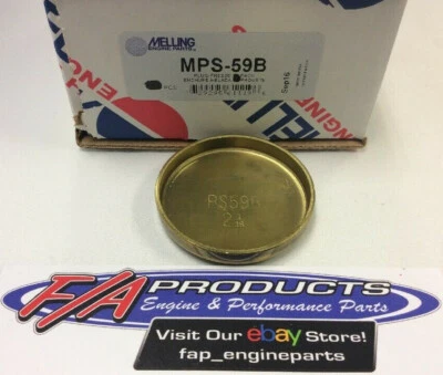 Melling MPS-59B 2-1/16" BRASS Shallow Expansion Plug Cup Freeze Plugs BOX of 10 - Image 1 of 4