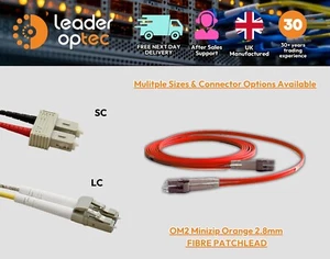 MulitMode OM2 Fibre Optic Patch Lead - Duplex 50/125 Patch Cable - 2.0mm Fibre - Picture 1 of 8