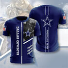 Dallas Cowboys Men's T-shirts Summer Casual Short Sleeve Tee Tops Fans Gift