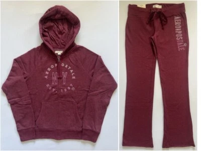 Aeropostale Aero Para Mujer Sudadera con Capucha y Pantalones de Sudadera Conjunto a Juego Acampanado XS S M L XL!! Foto 1 de 3