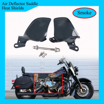 Smoke Air Heat Deflector Saddle Shields For Harley Heritage Classic FLHCS 114 US - Изображение 1 из 4