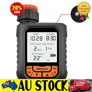 Programmable Outdoor Water Timer LCD Screen Rain Sensor for Lawn & Garden Hose - Picture 1 of 10