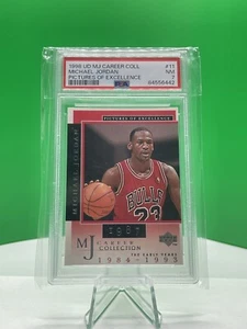 1998 UD Karrieresammlung #11 Michael Jordan Pictures of Excellence PSA 7 - Bild 1 von 2