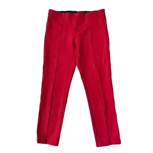 Zara Girls Collection Leggings Size 9 Inseam 19" Red Pull-On Stretch - Picture 1 of 10