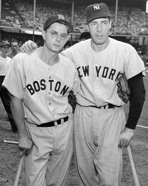 Impresión brillante de béisbol con foto de 8x10 de Joe Dimaggio de los Medias Rojas DOM DIMAGGIO y Yankees Foto 1 de 1
